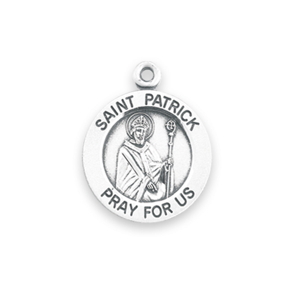 Patron Saint Patrick Round Sterling Silver Medal