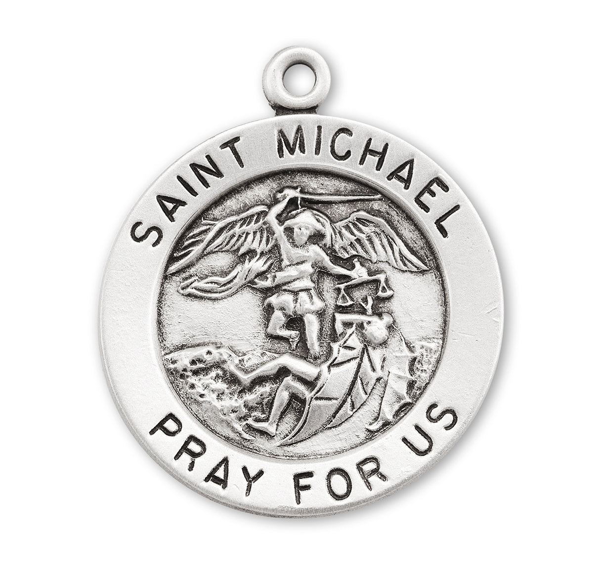 Patron Saint Cecilia Round Sterling Silver Medal