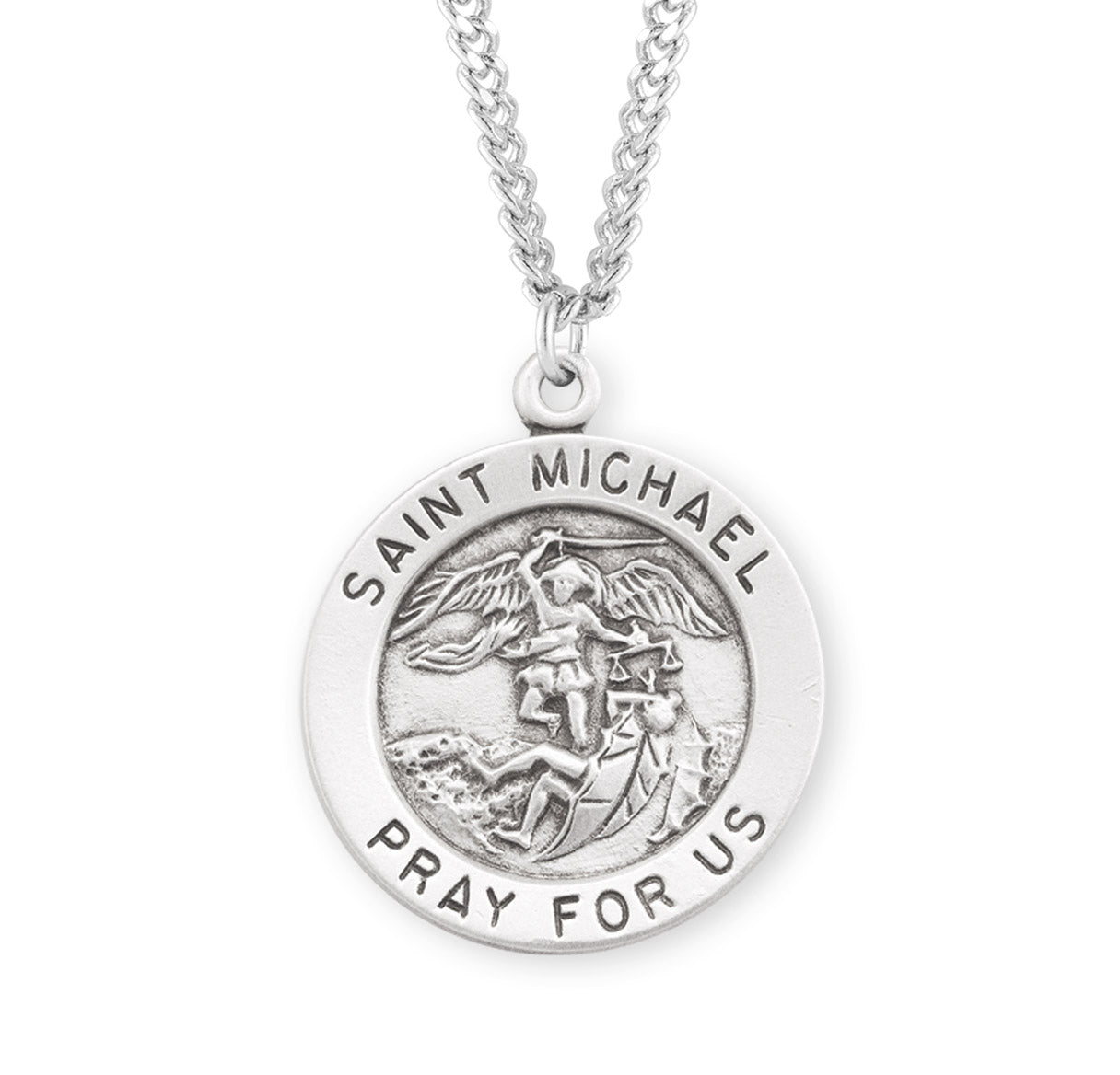 Patron Saint Cecilia Round Sterling Silver Medal