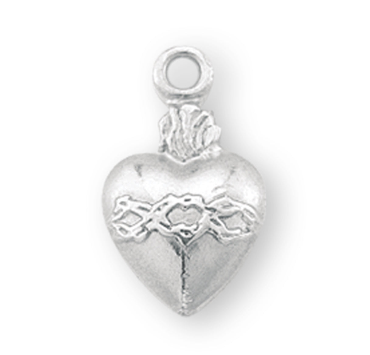 Sterling Silver Sacred Heart Medal