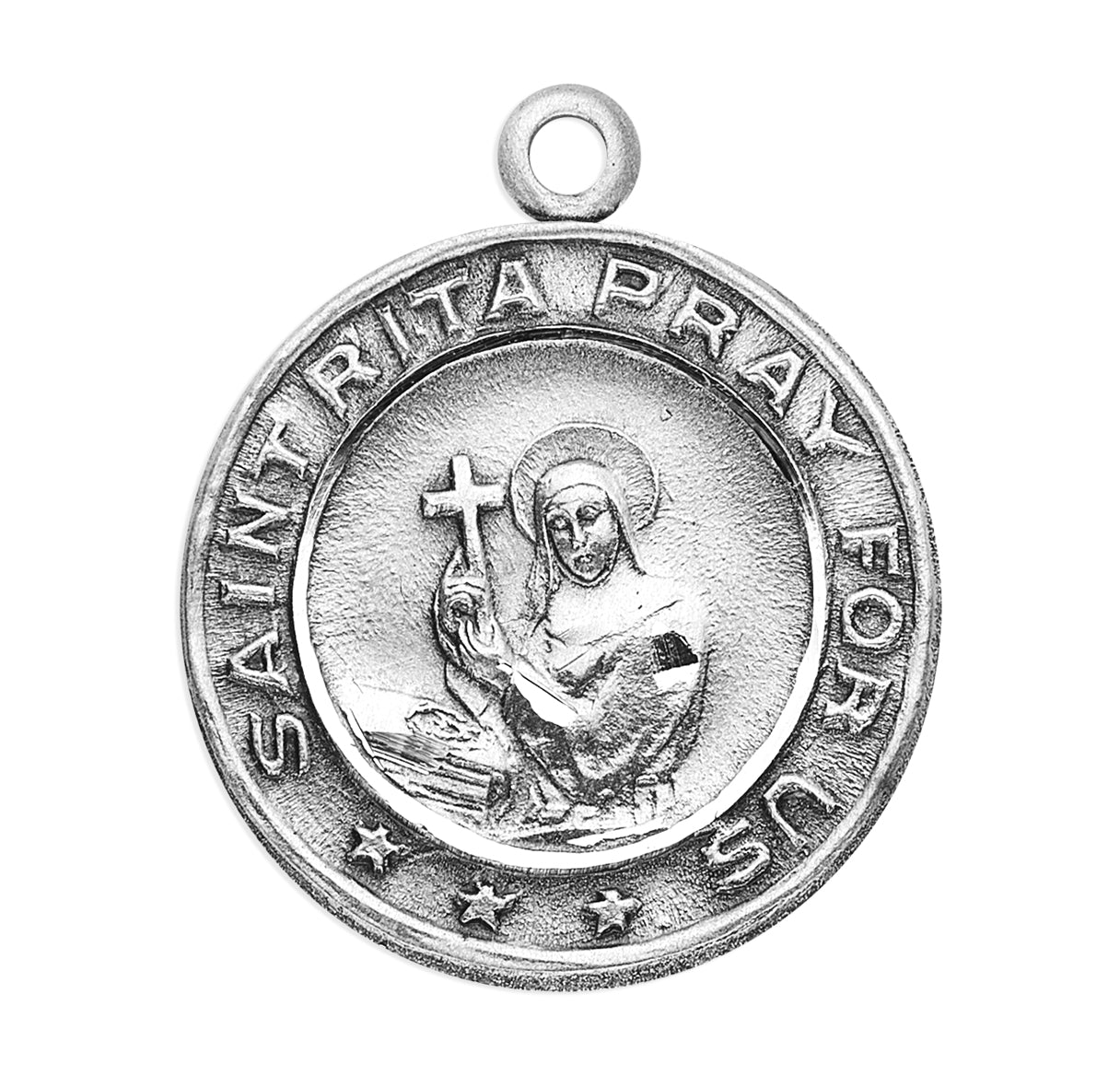 Saint Rita Sterling Silver Baseball Medal