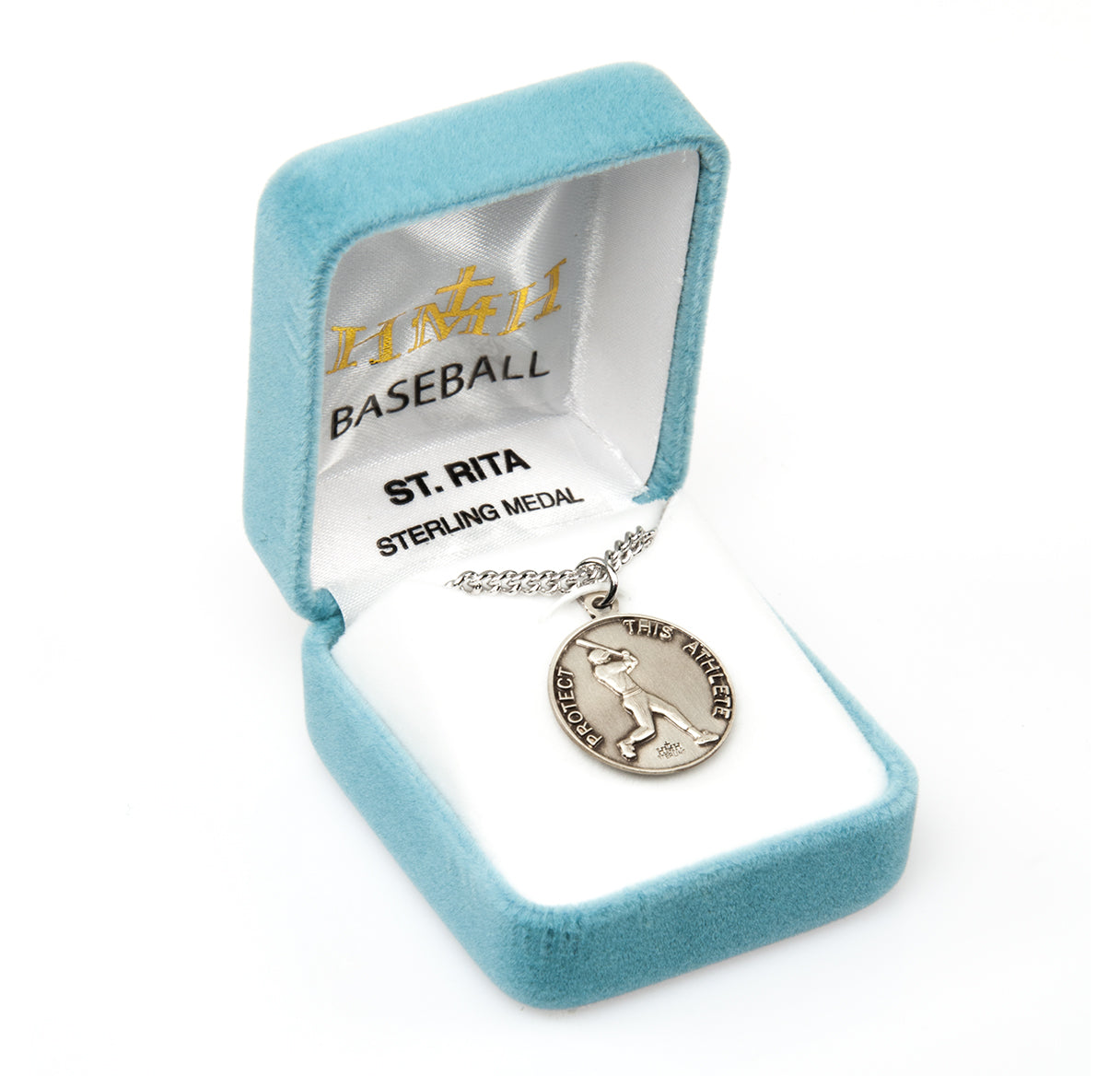 Saint Rita Sterling Silver Baseball Medal