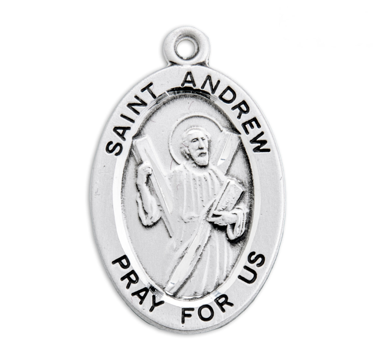 Patron Saint Andrew Oval Sterling Silver Medal