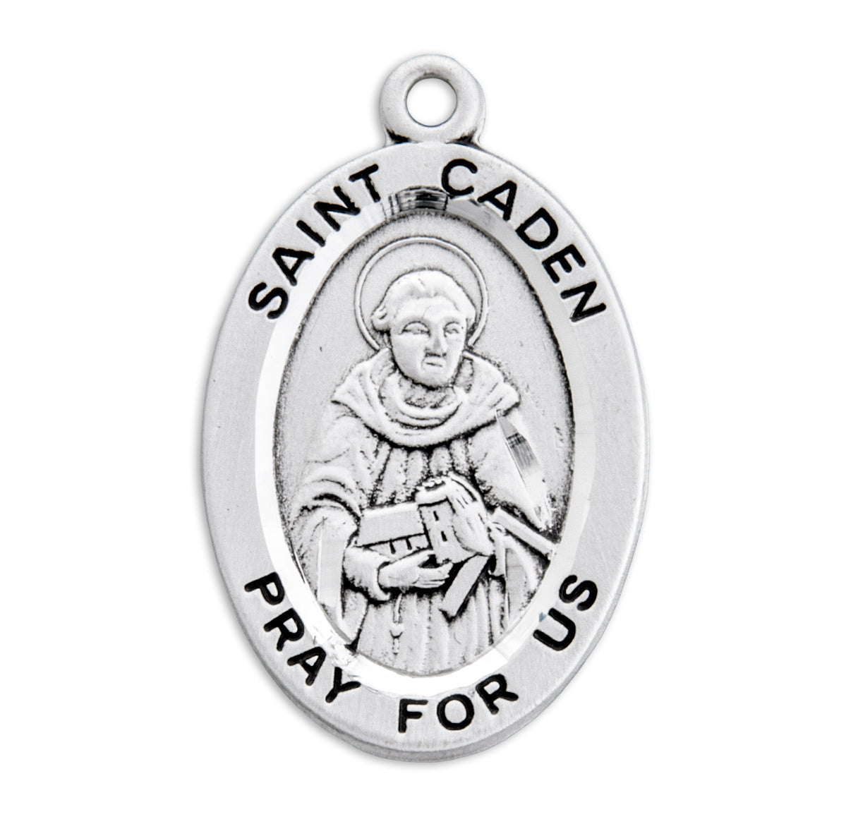 Patron Saint Caden Oval Sterling Silver Medal