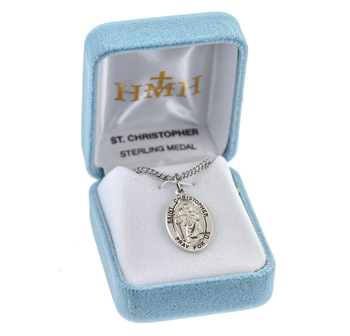 Patron Saint Christopher Oval Sterling Silver Medal