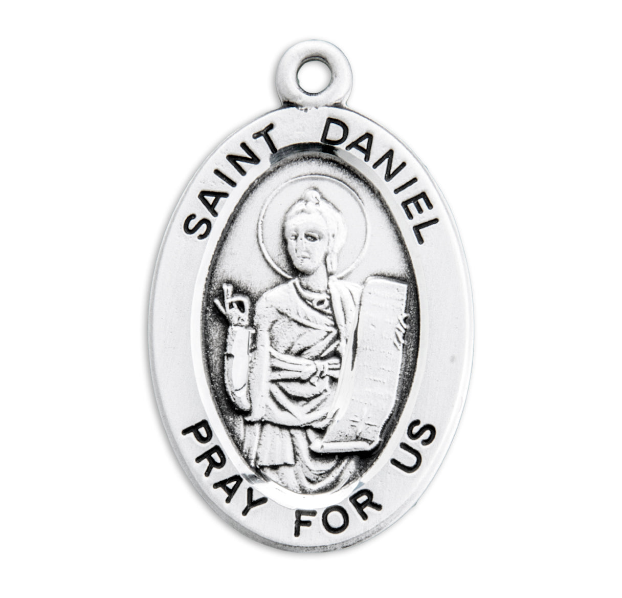 Patron Saint Daniel Oval Sterling Silver Medal