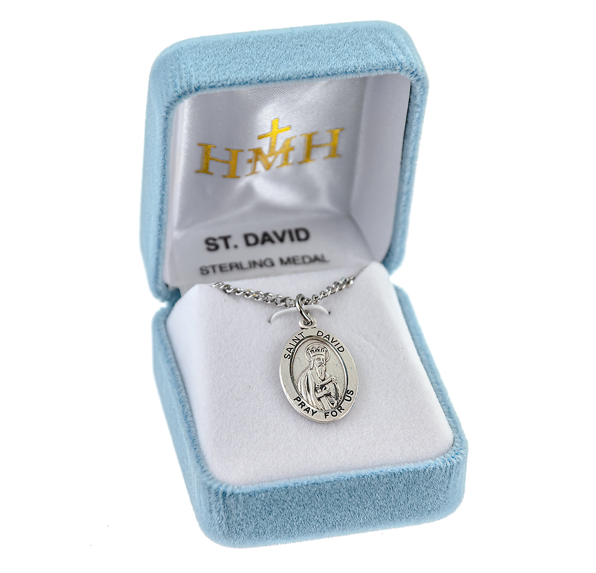 Patron Saint David Oval Sterling Silver Medal