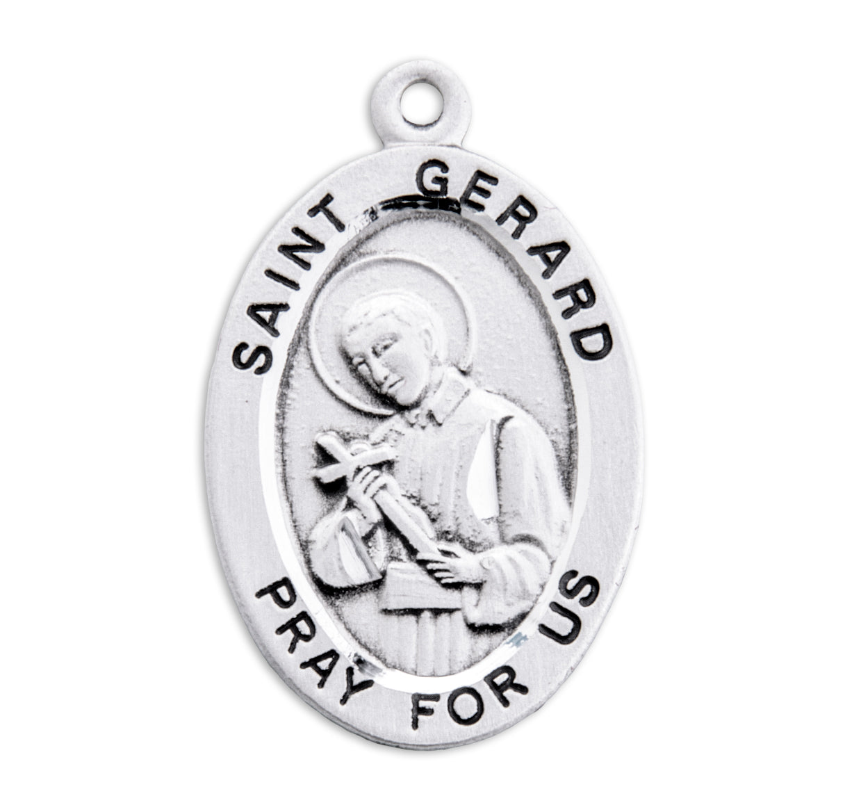 Patron Saint Gerard Oval Sterling Silver Medal