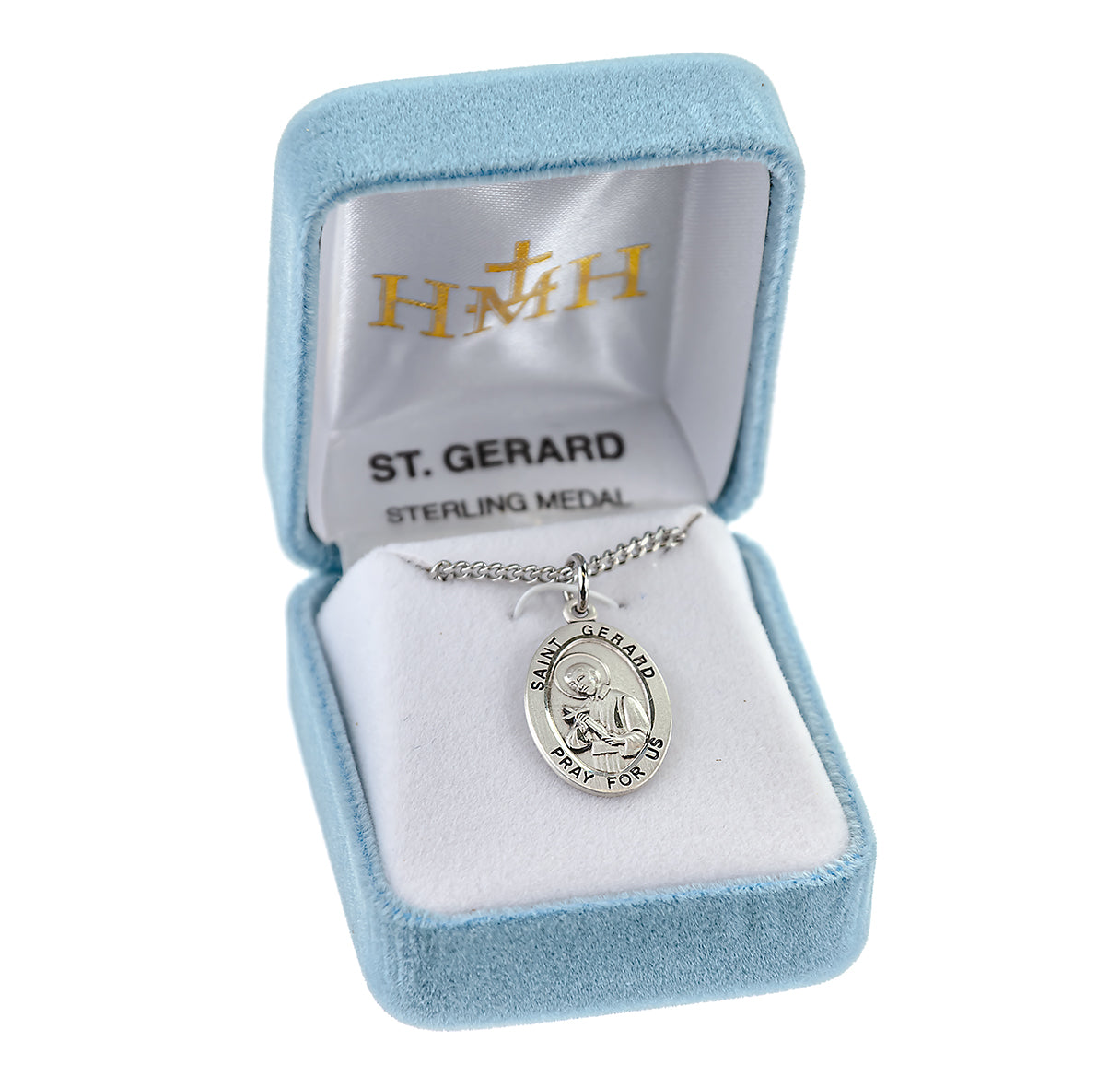 Patron Saint Gerard Oval Sterling Silver Medal