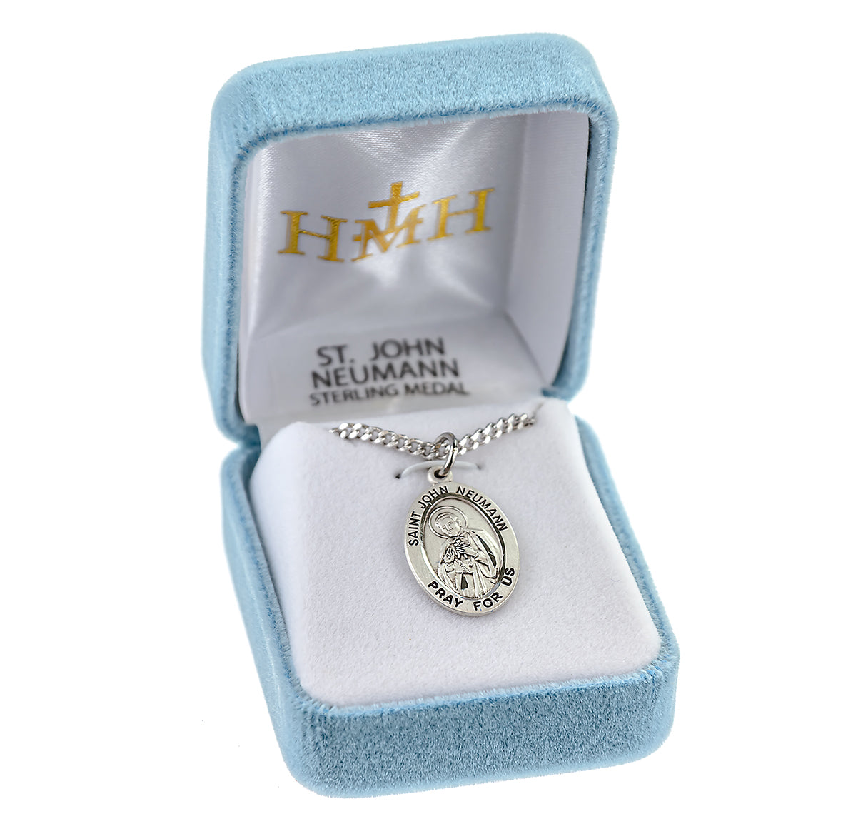 Patron Saint John Neumann Oval Sterling Silver Medal