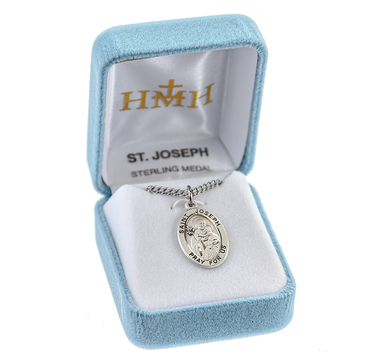 Patron Saint Joseph Oval Sterling Silver Medal