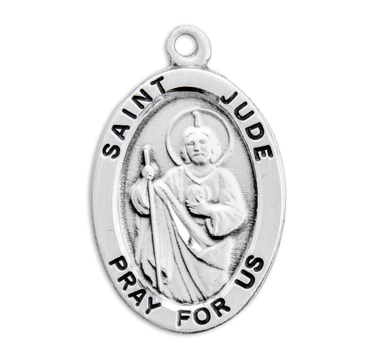 Patron Saint Jude Oval Sterling Silver Medal