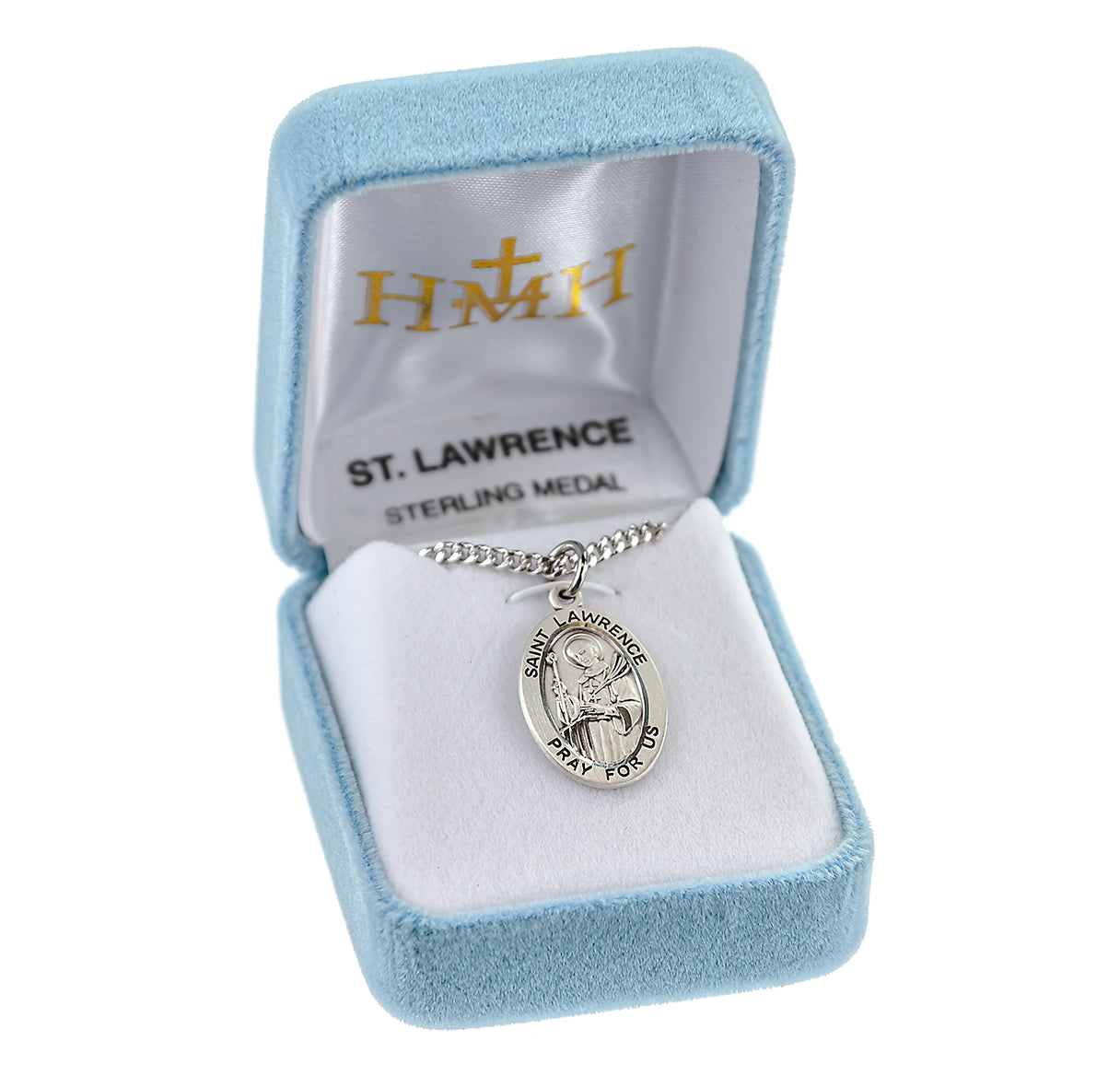 Patron Saint Lawrence Oval Sterling Silver Medal