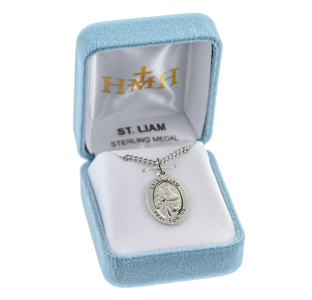 Patron Saint Liam Oval Sterling Silver Medal