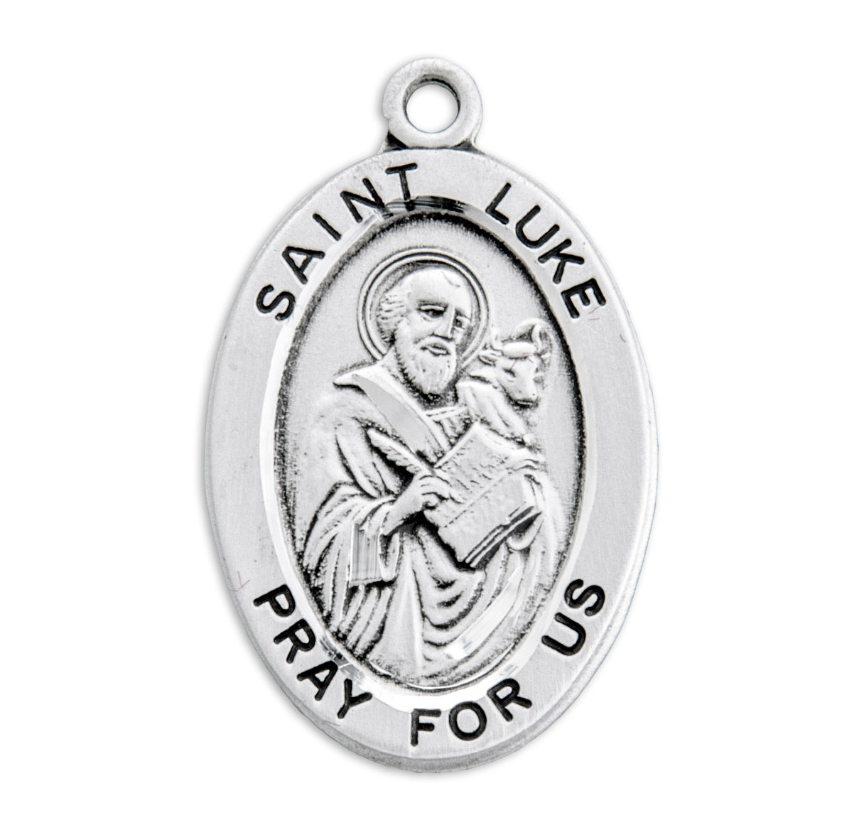 Patron Saint Luke Oval Sterling Silver Medal