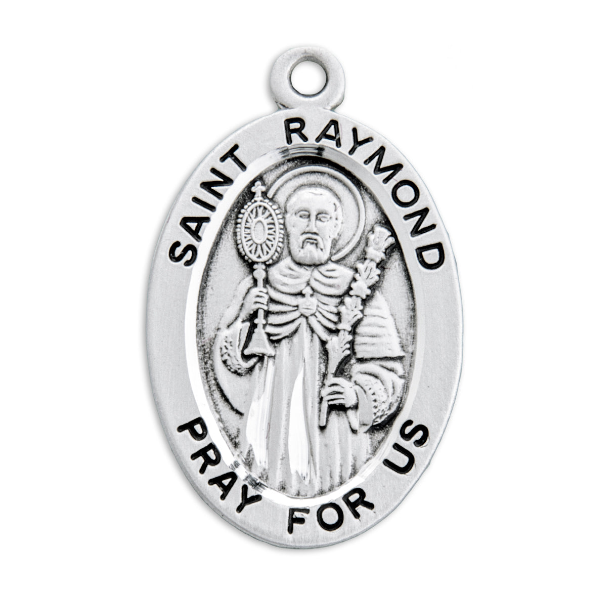 Patron Saint Raymond Oval Sterling Silver Medal