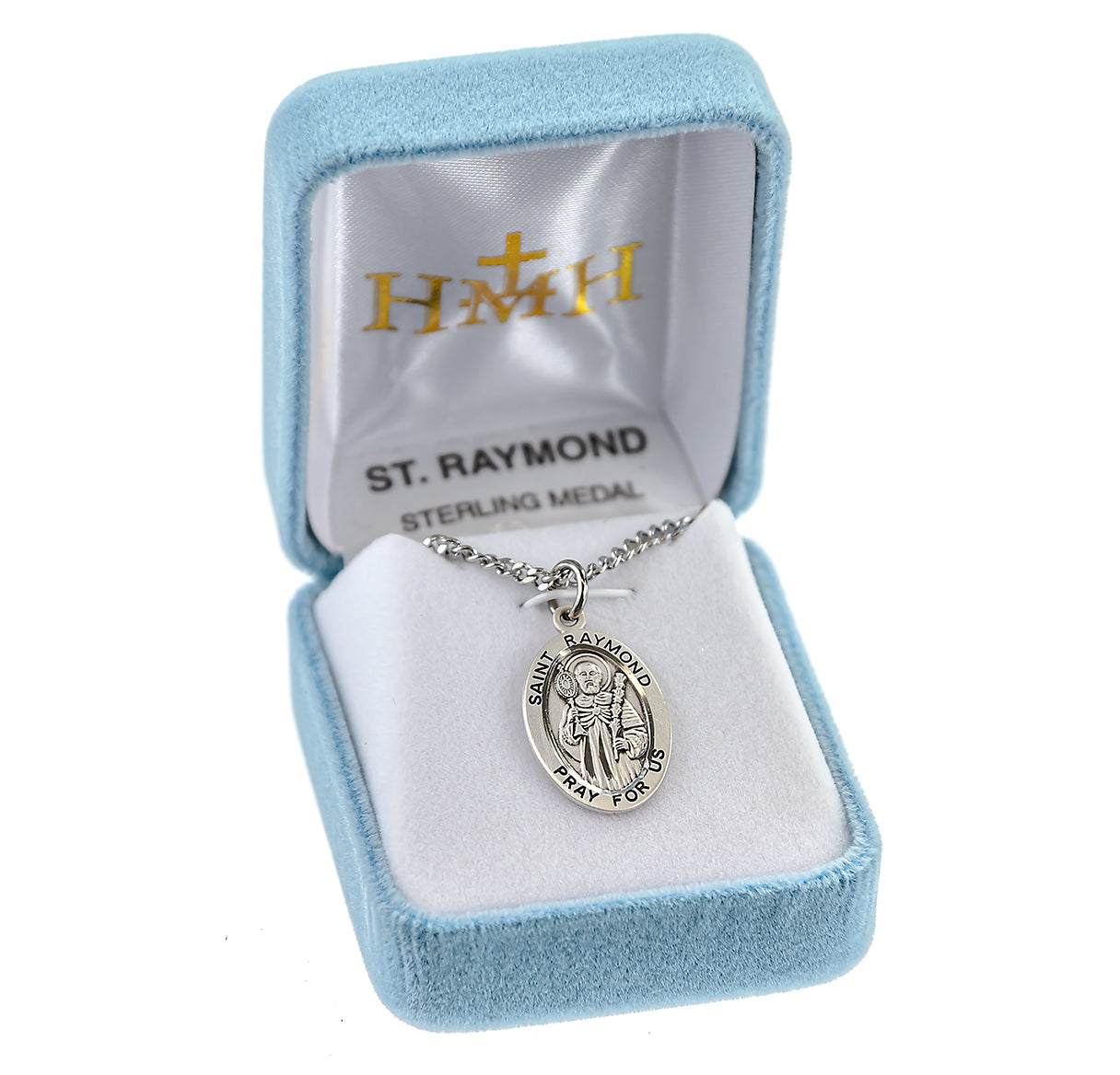 Patron Saint Raymond Oval Sterling Silver Medal