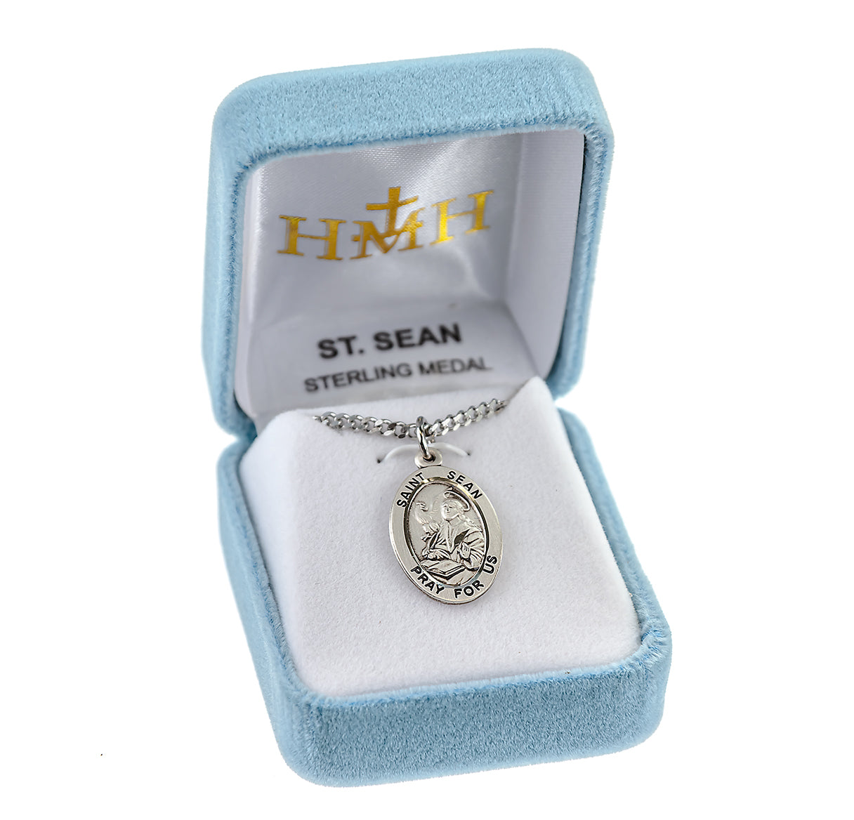 Patron Saint Sean Oval Sterling Silver Medal