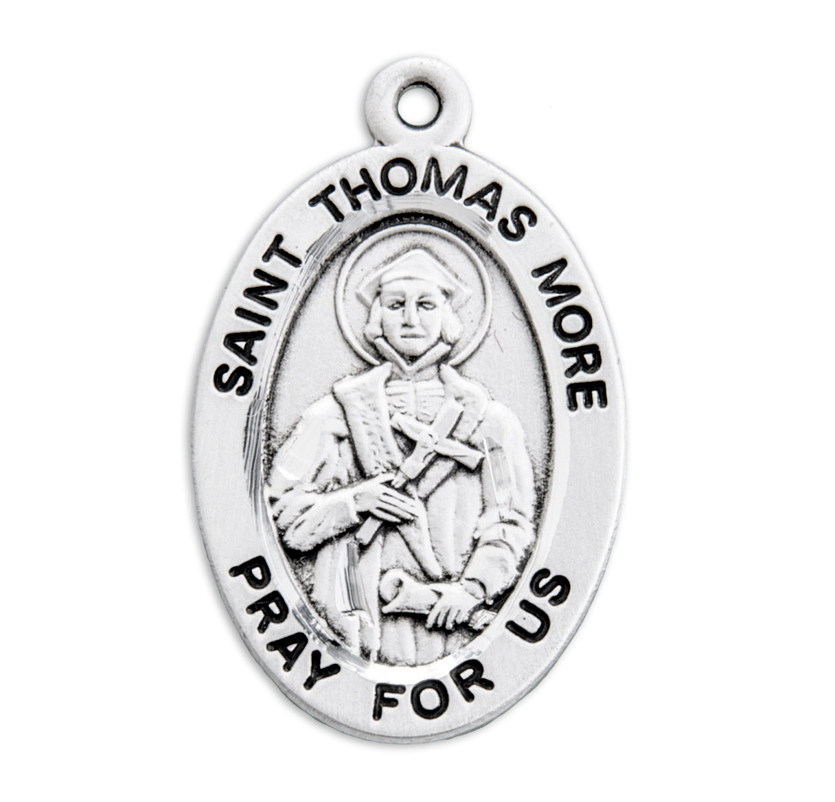 Patron Saint Thomas More Oval Sterling Silver Medal