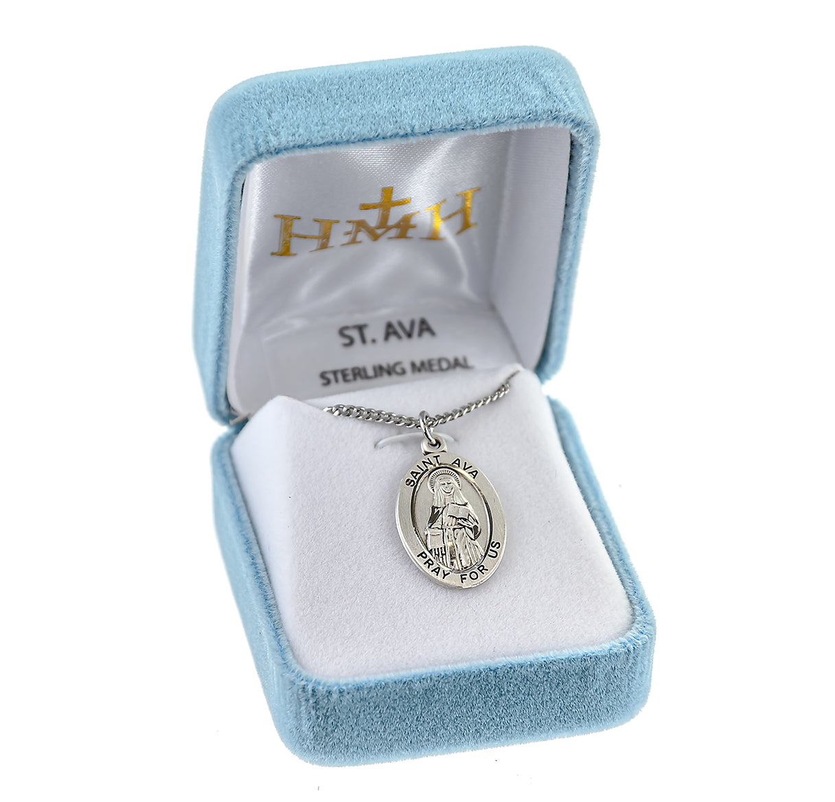 Patron Saint Ava Oval Sterling Silver Medal
