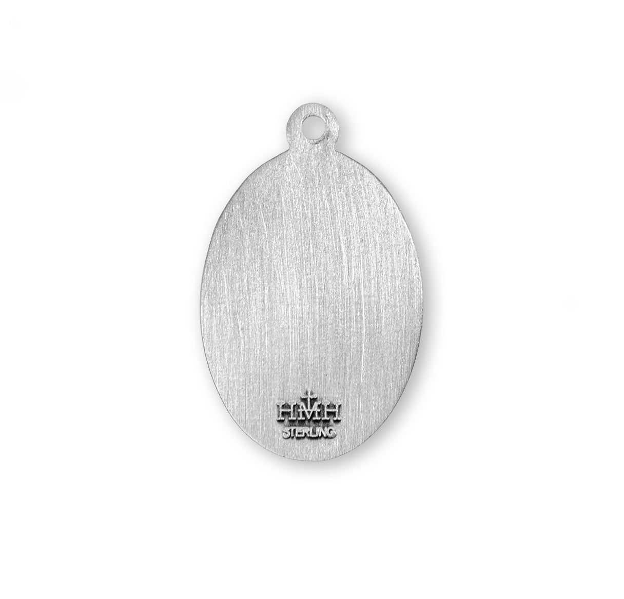 Patron Saint Bernadette Oval Sterling Silver Medal