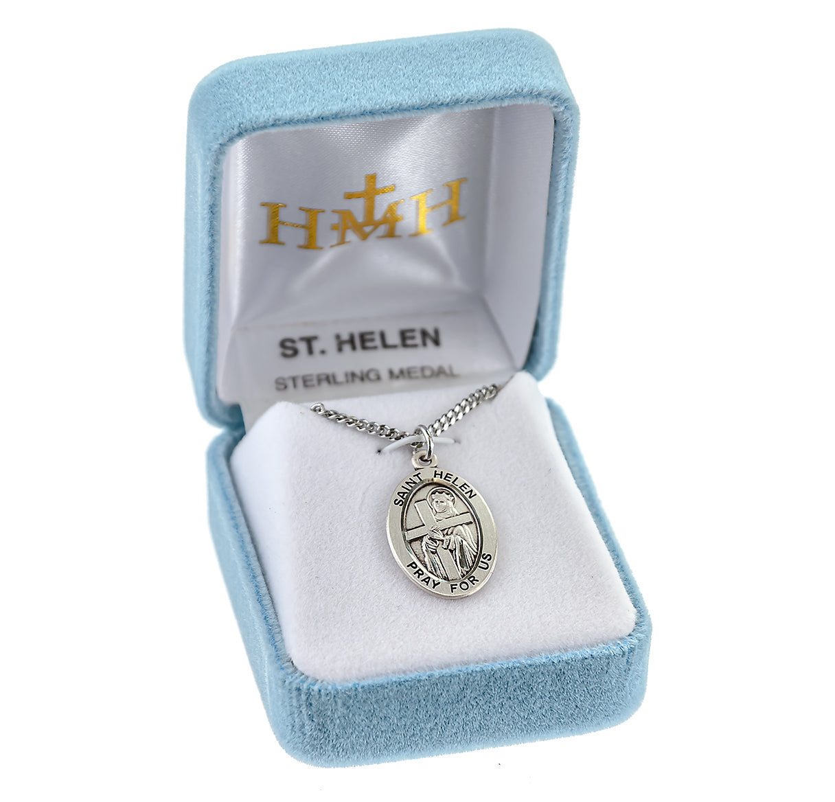 Patron Saint Helen Oval Sterling Silver Medal