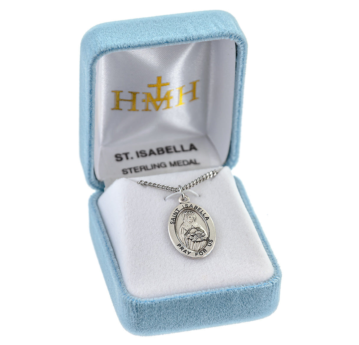 Patron Saint Isabella Oval Sterling Silver Medal