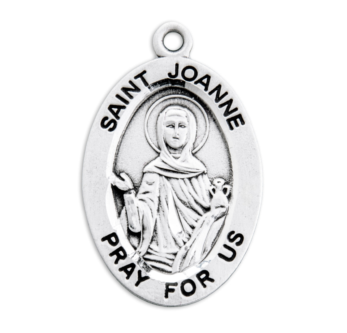 Patron Saint Joanne Oval Sterling Silver Medal