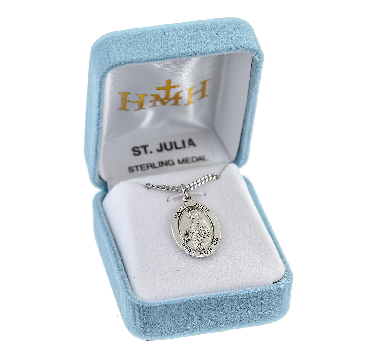 Patron Saint Julia Oval Sterling Silver Medal