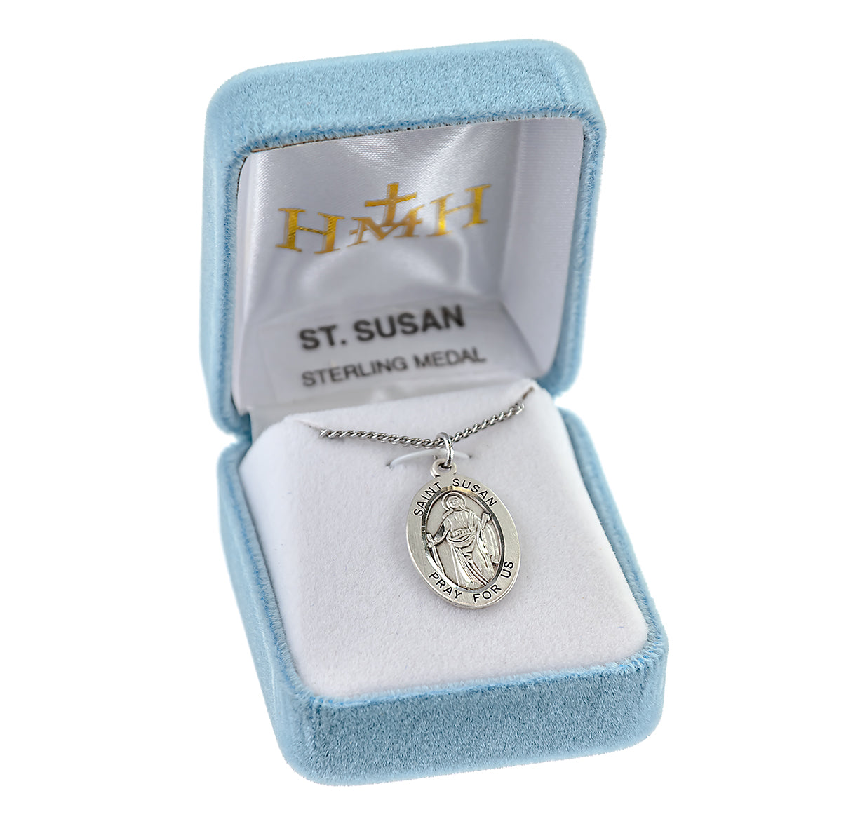 Patron Saint Susan Oval Sterling Silver Medal
