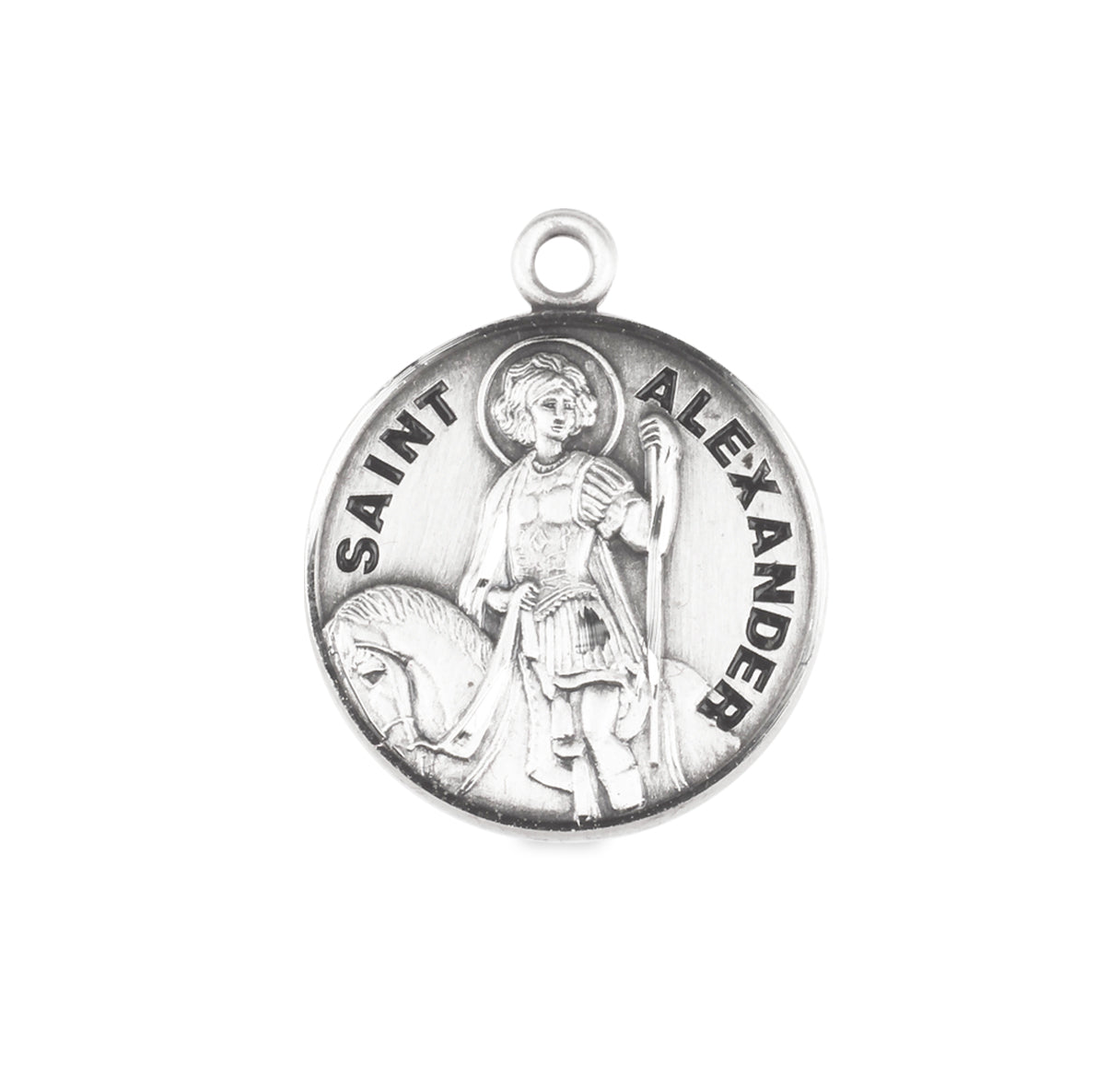 Patron Saint Alexander Oval Sterling Silver Medal