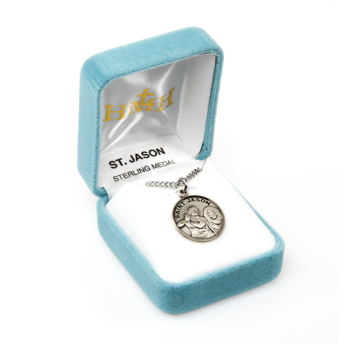 Patron Saint Jason Round Sterling Silver Medal