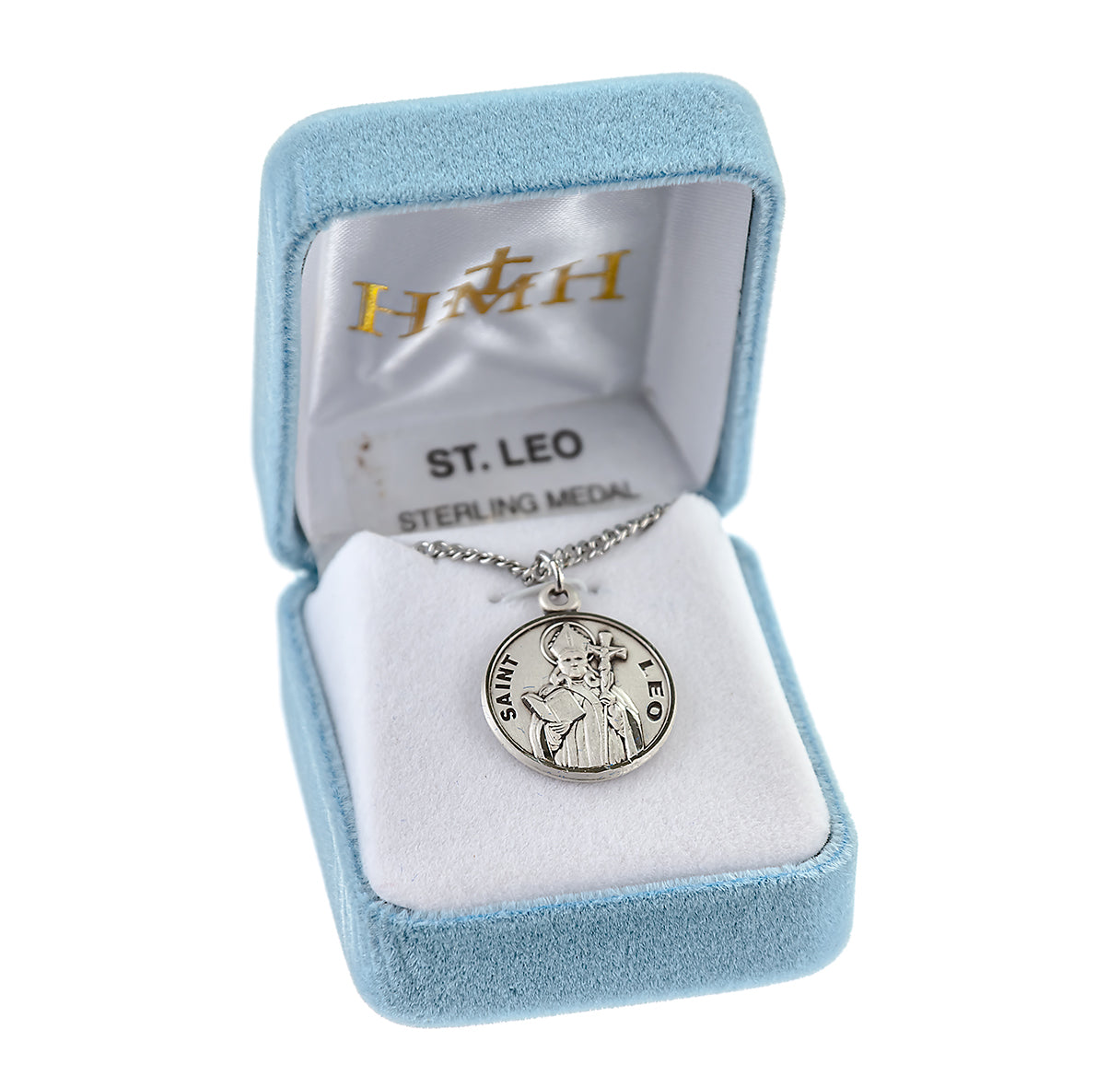 Patron Saint Leo Round Sterling Silver Medal