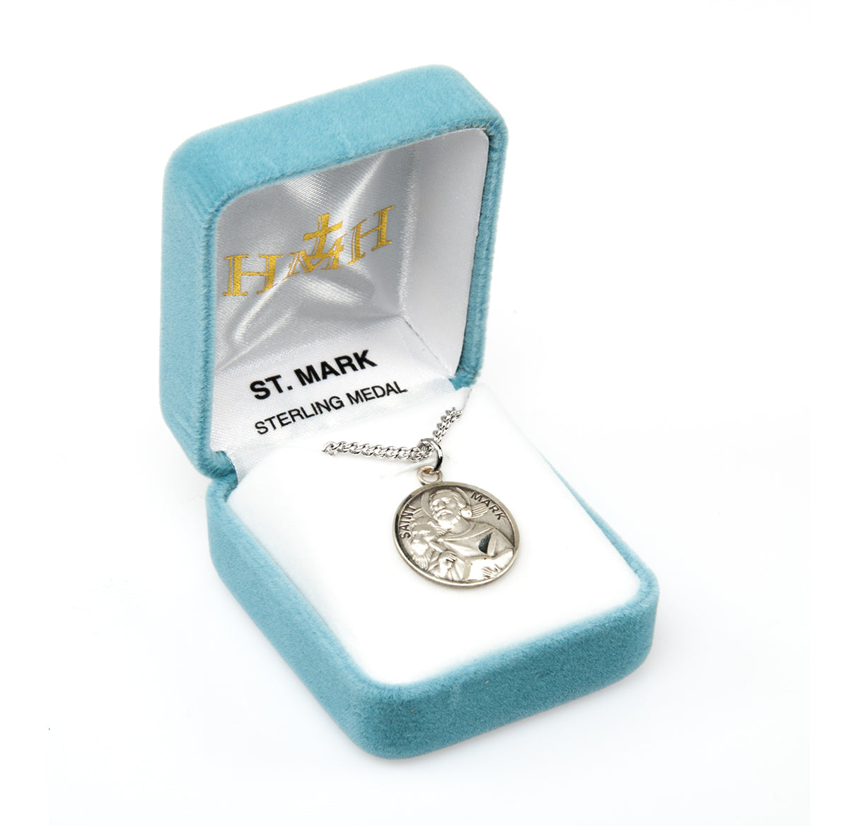 Patron Saint Mark Round Sterling Silver Medal