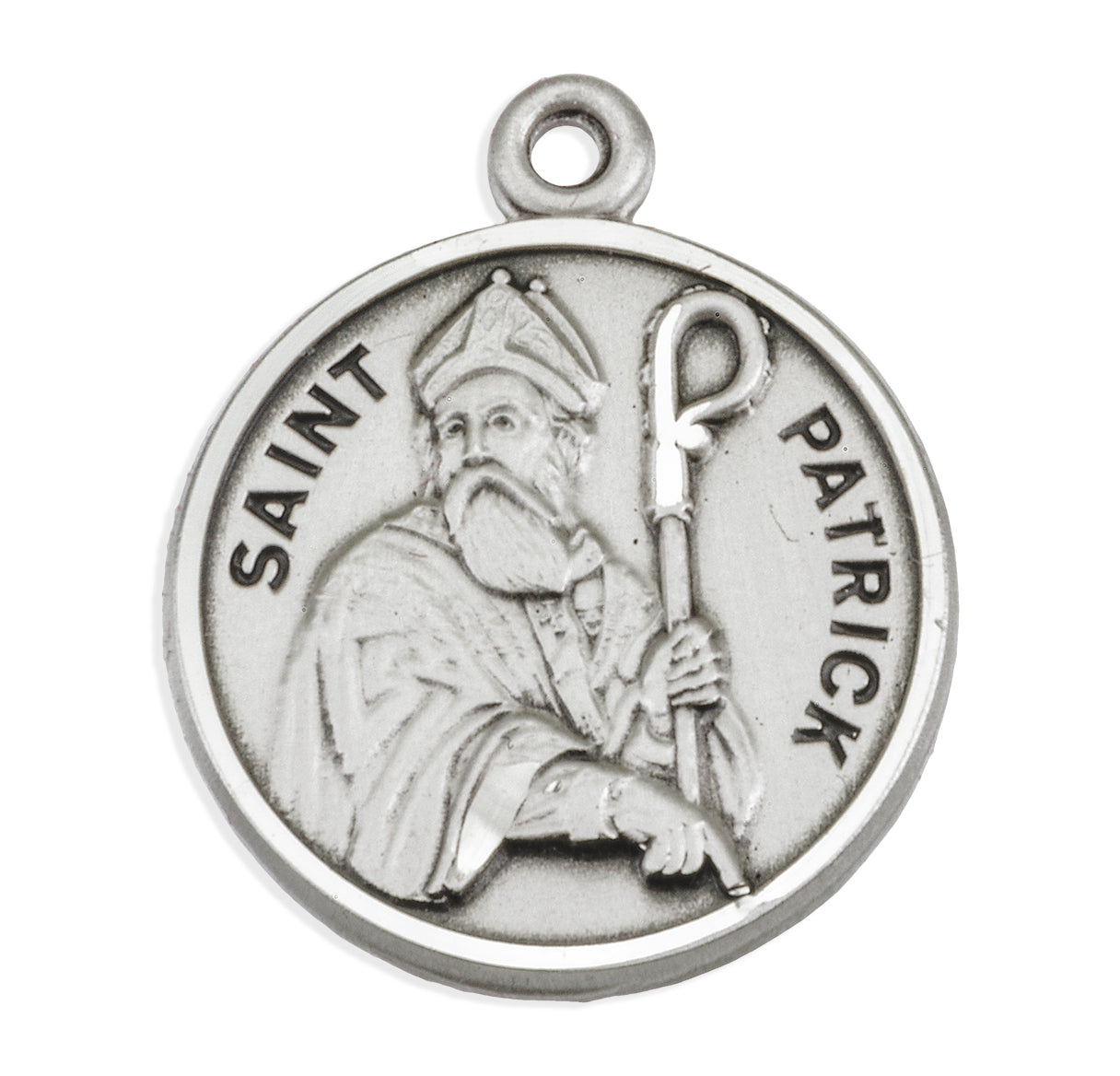 Patron Saint Patrick Round Sterling Silver Medal