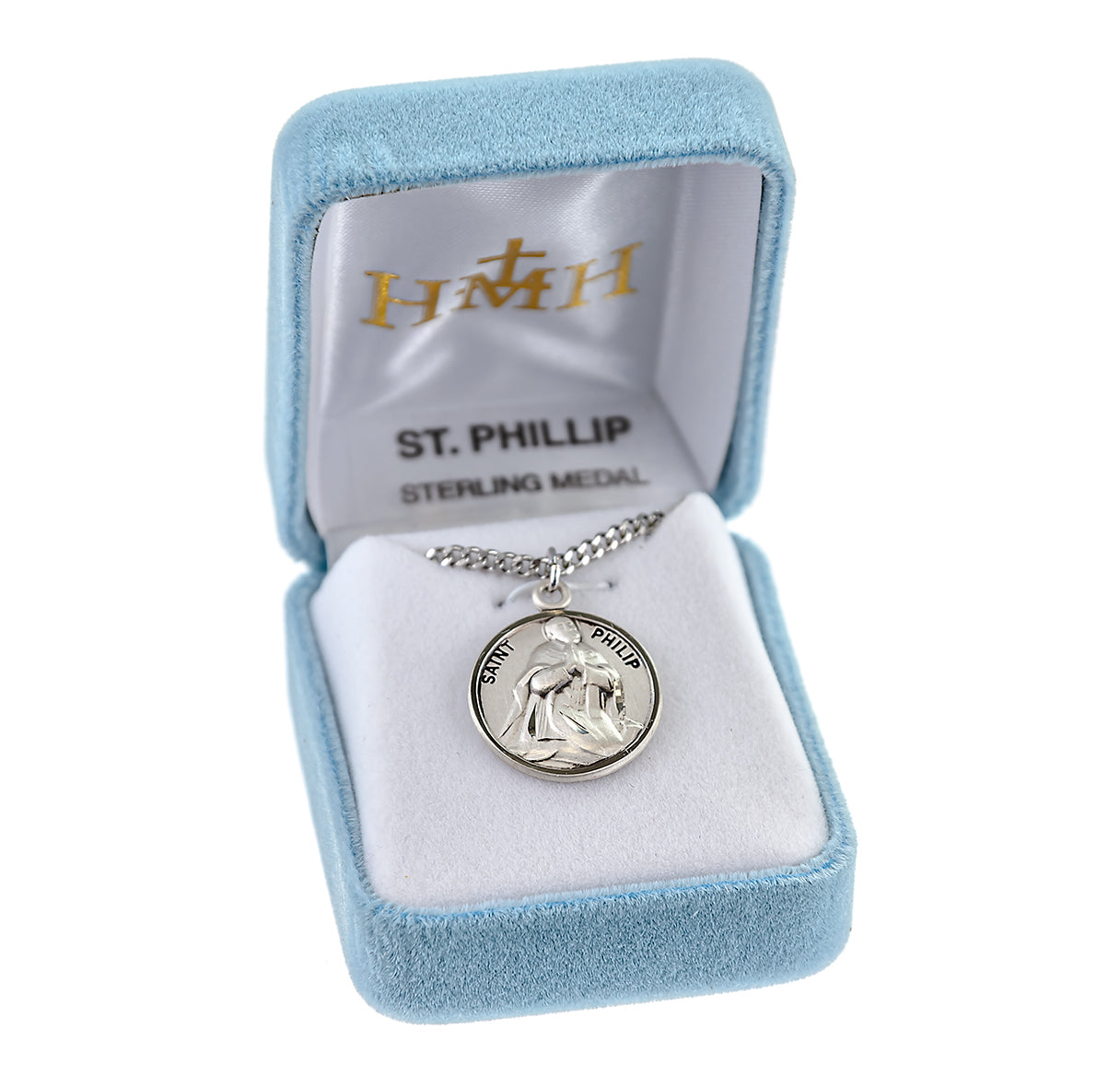 Patron Saint Philip Round Sterling Silver Medal