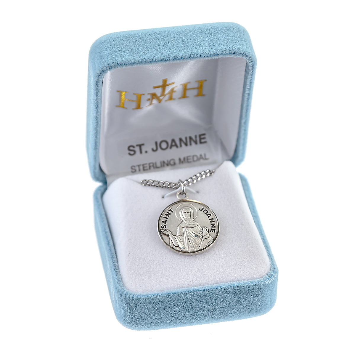 Patron Saint Joanne Round Sterling Silver Medal