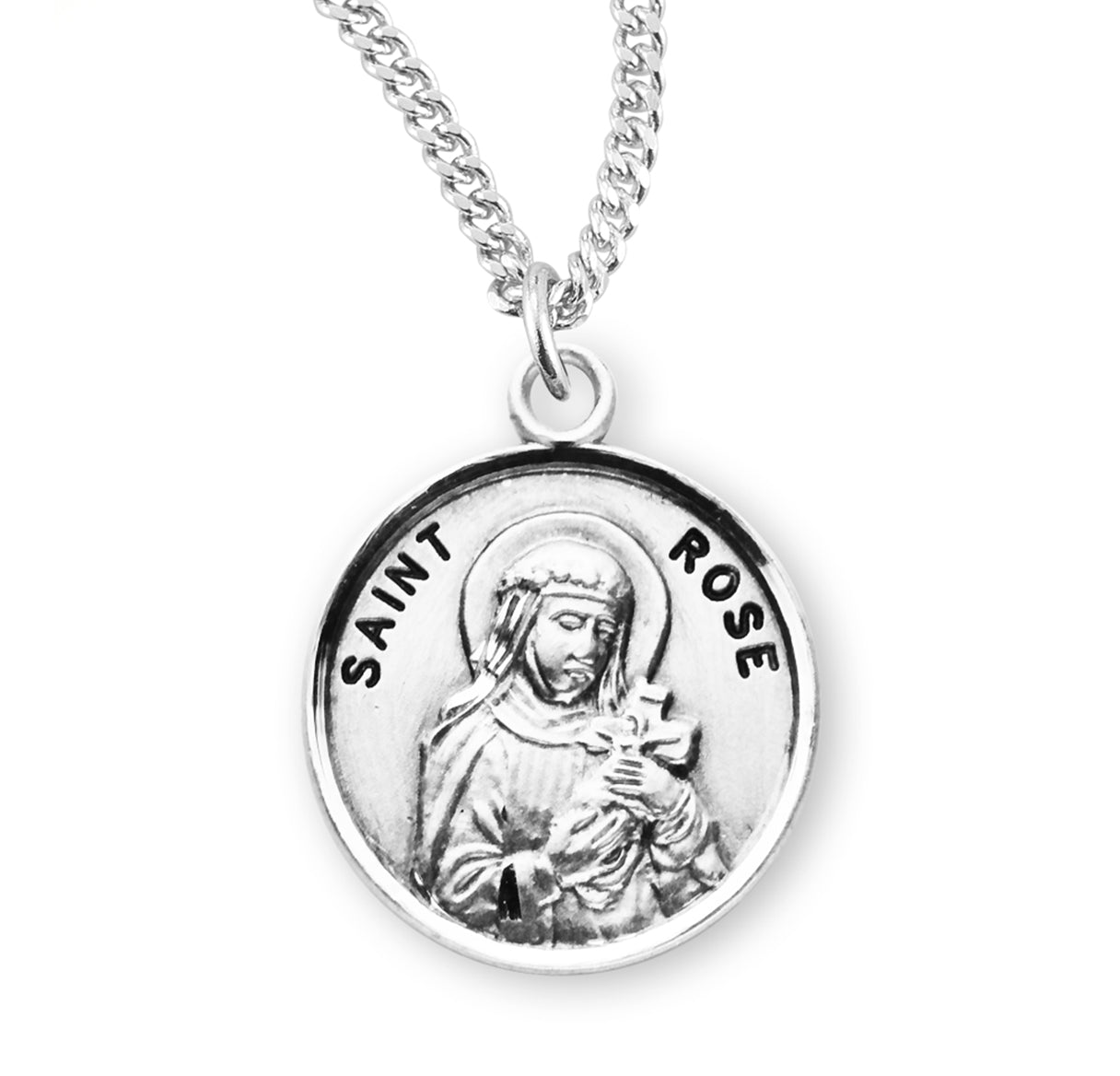 Patron Saint Patricia Round Sterling Silver Medal