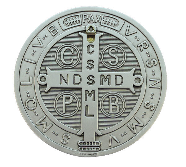 Saint Benedict Medal Wall Plaque 7"