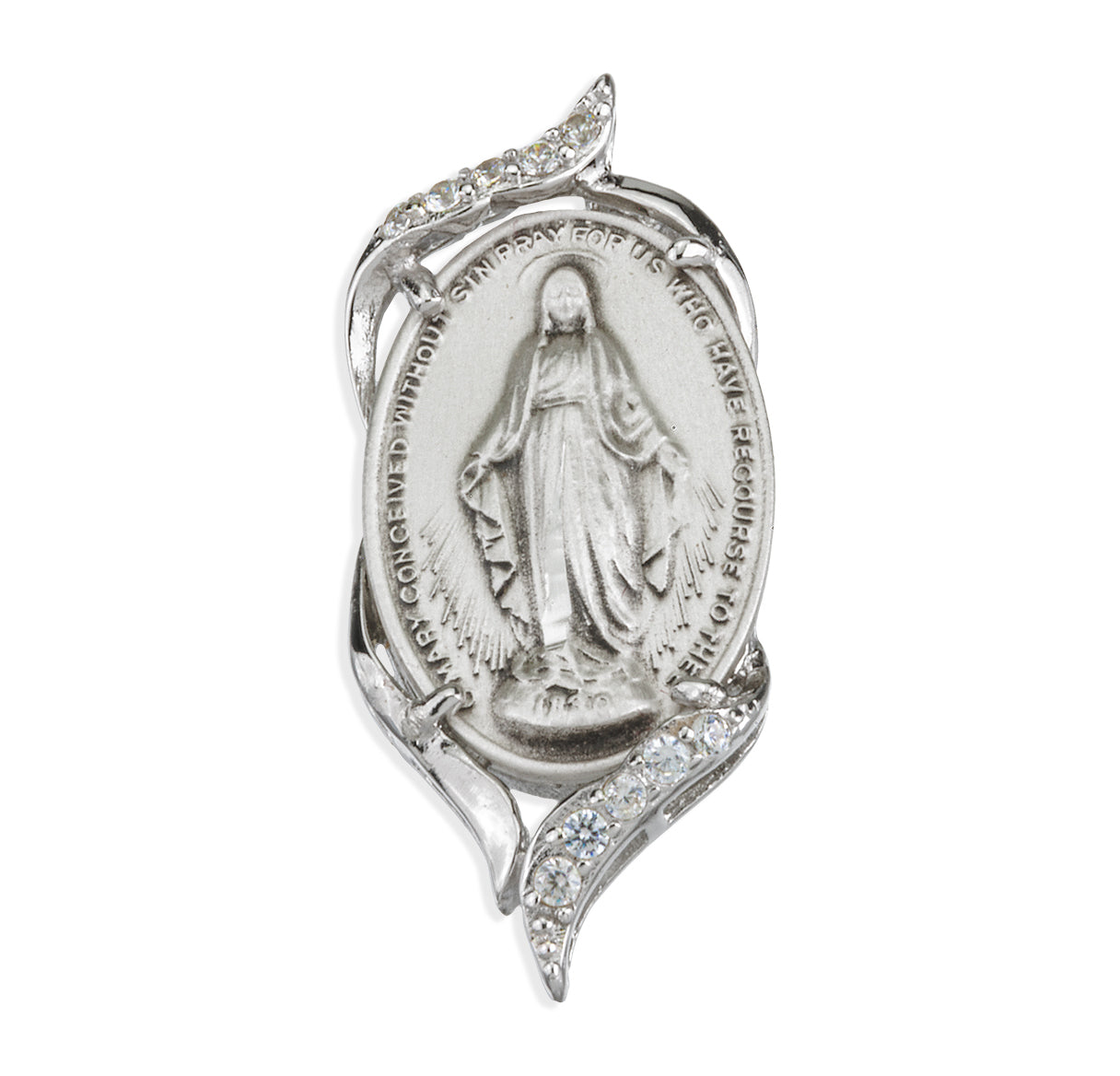 Sterling Silver Oval Miraculous Medal