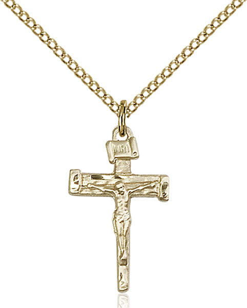 14kt Gold Filled Nail Crucifix Pendant