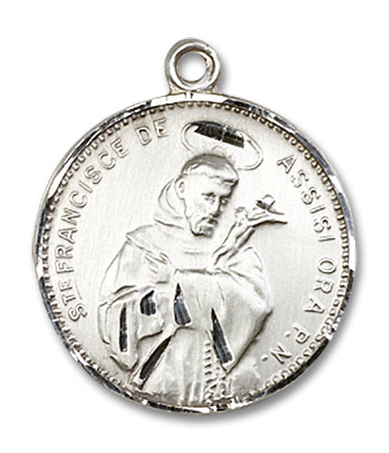 Sterling Silver Saint Francis of Assisi Pendant