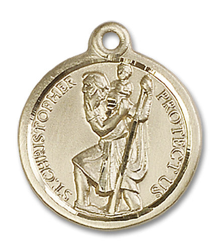 14kt Gold Filled Saint Christopher Pendant