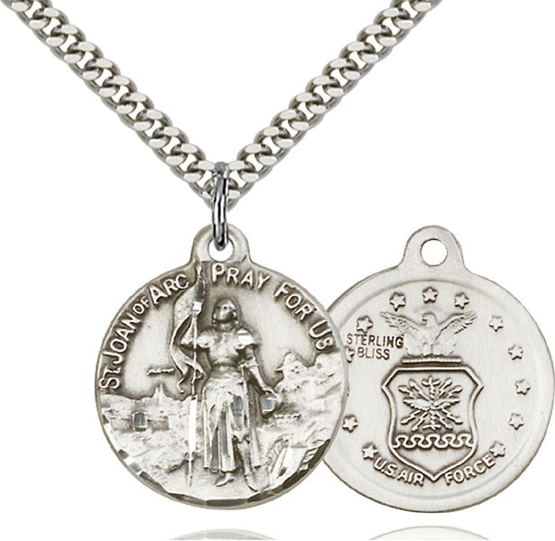 Sterling Silver Saint Joan of Arc Pendant
