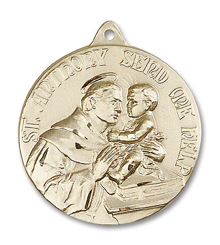14kt Gold Saint Anthony Medal