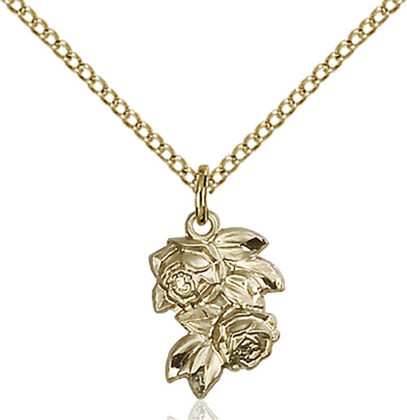 14kt Gold Filled Rose Pendant