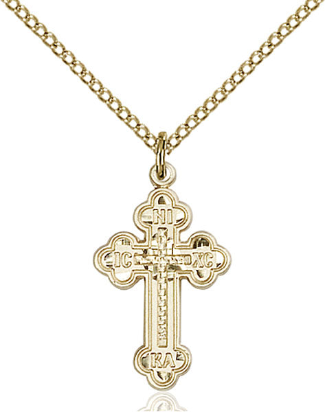 14kt Gold Filled Russian Cross Pendant