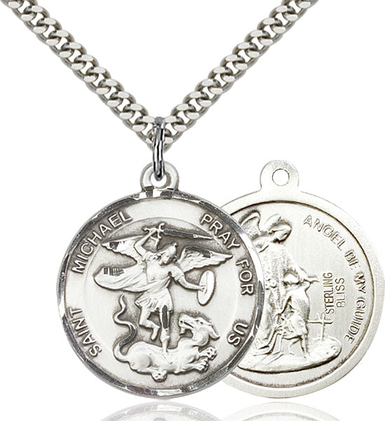 Sterling Silver Saint Michael the Archangel Pendant
