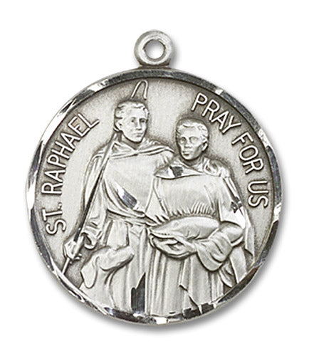 Sterling Silver Saint Raphael the Archangel Pendant