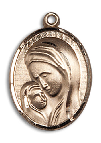 14kt Gold Madonna & Child Medal